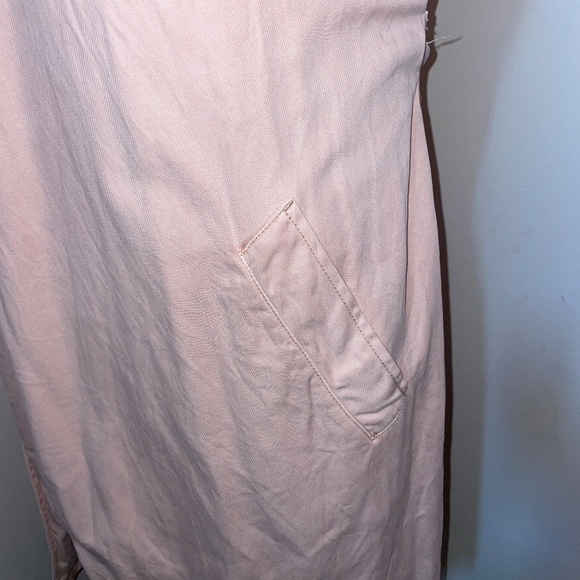 Gap vest trench style belted cotton blend pink womens extra large - Picture 2 of 6